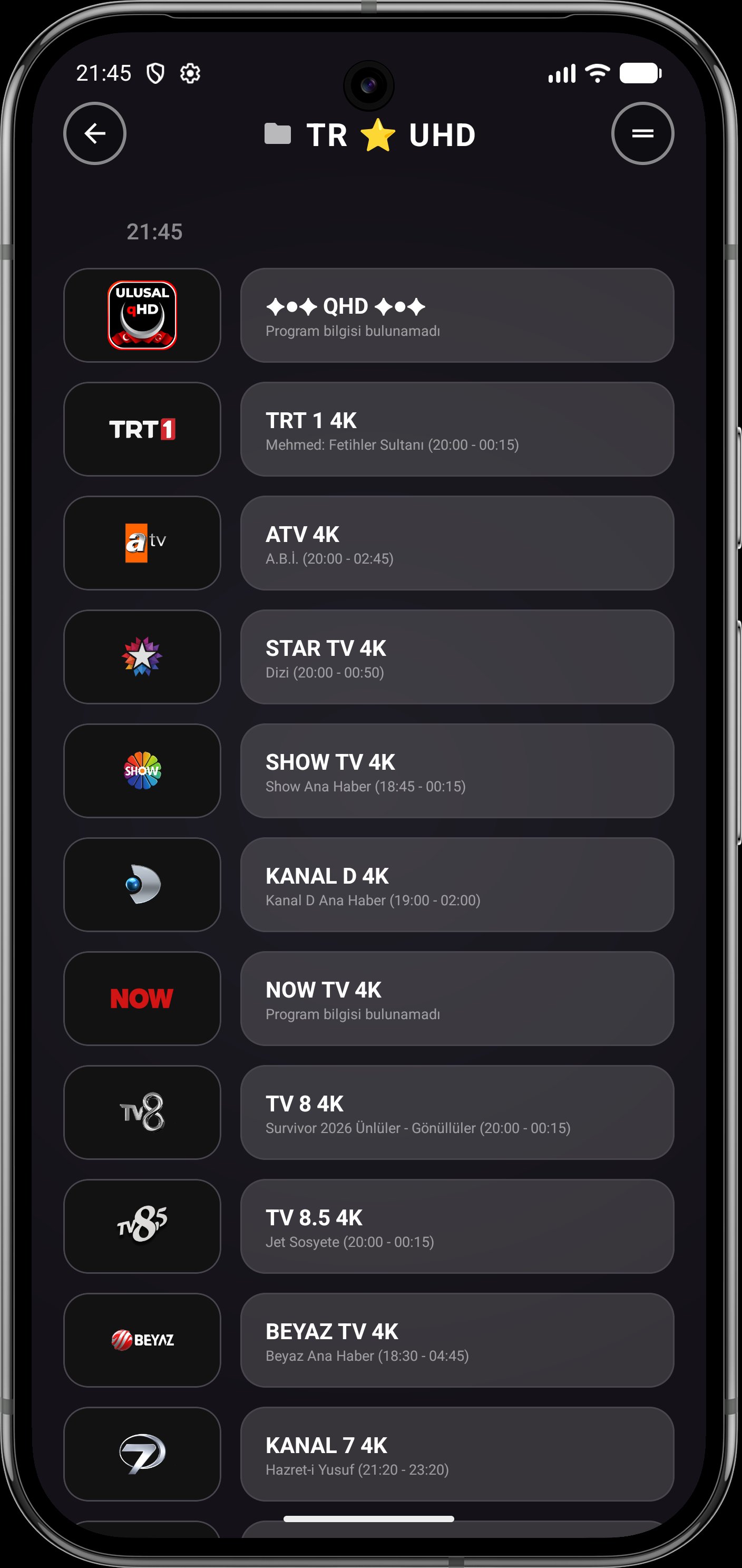 NexaTv Android Tablet IPTV Kanallar